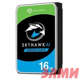 16TB Seagate SkyHawkAl (ST16000VE002) {SATA 6 Гбит/с, 7200 rpm, 256 mb buffer, для видеонаблюдения}