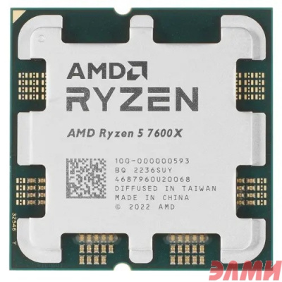 CPU AMD Ryzen 5  7600X OEM (100-000000593) {4.7/5.0GHz Boost,38MB,105W,AM5, with Radeon Graphics}